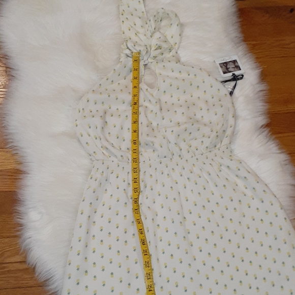 NWT Jessica Simpson White Sz Small Floral Halter Dress - Picture 12 of 15